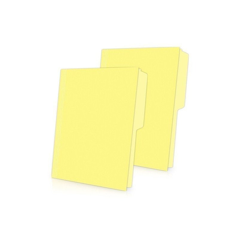 Folder manila tamaño carta. Color amarillo. Caja con 100 piezas.